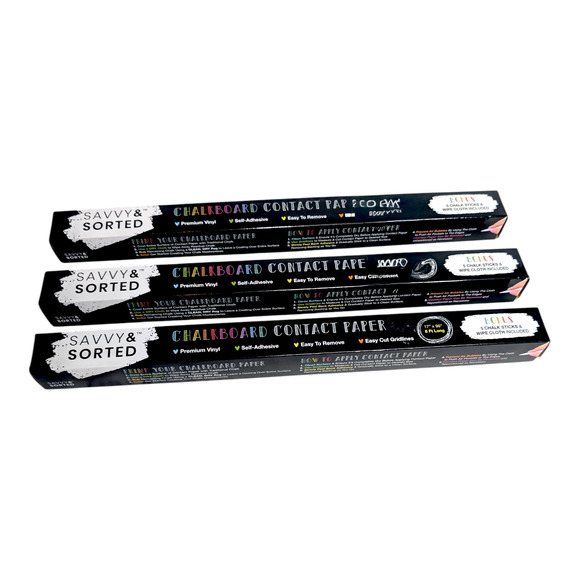 3 Boxes 8ft Chalkboard Contact Paper Self-Adhesive DIY Crafts Removable New - Picture 7 of 8